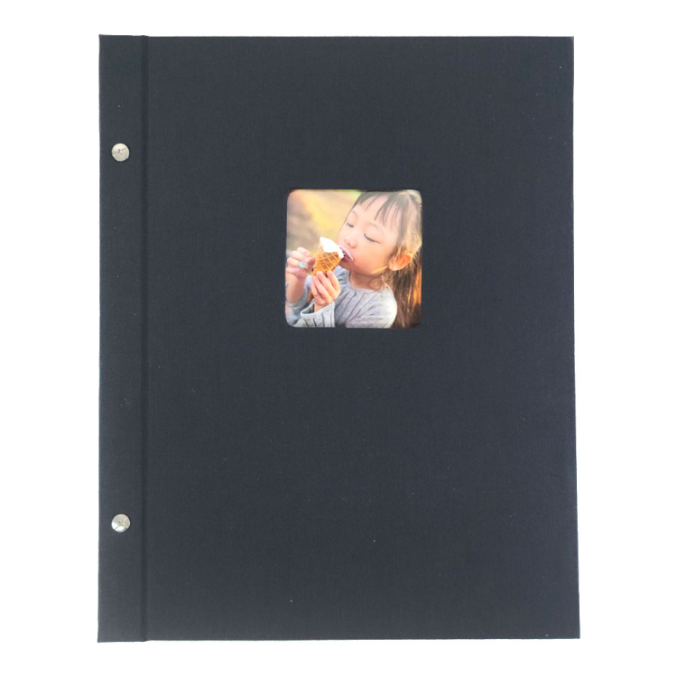 【WEB限定品】ナカバヤシ 窓抜き ビス式ポケットアルバム ましかく156枚収納 WBA-6SQ-K/EC ブラック