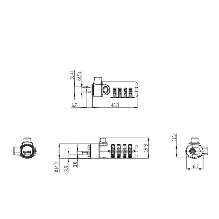 ナカバヤシ セキュリティロック/軽量/ダイヤル/ NANO SL-066 (tm)