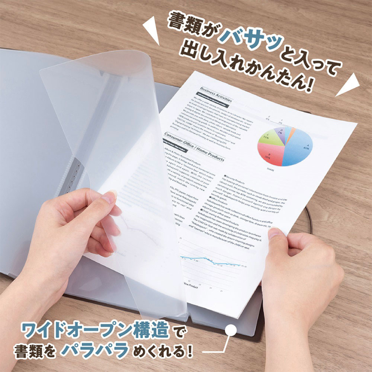 ナカバヤシ ホルブック/A4/12ポケット/ブルー CB8031-B