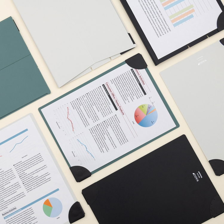 ナカバヤシ マグネットクリップボード カドップ/スタンドタイプ/A4/フルブラック QB-STKA4-D