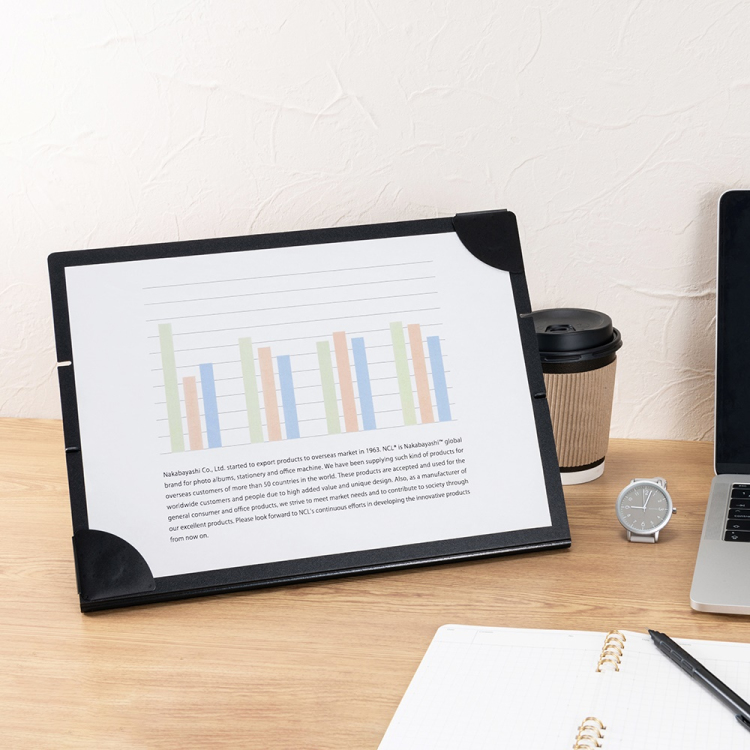 ナカバヤシ マグネットクリップボード カドップ/スタンドタイプ/A4/フェザーホワイト QB-STKA4-W