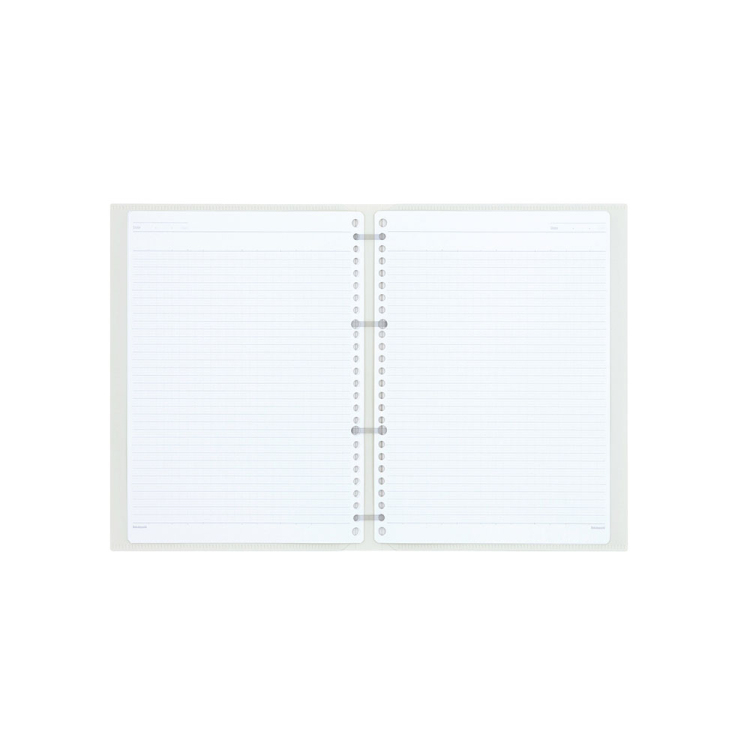 ナカバヤシ フラリーフ/ロジカル・フラットバインダーノート/B5/ミルキーホワイト FLL-B501B-W