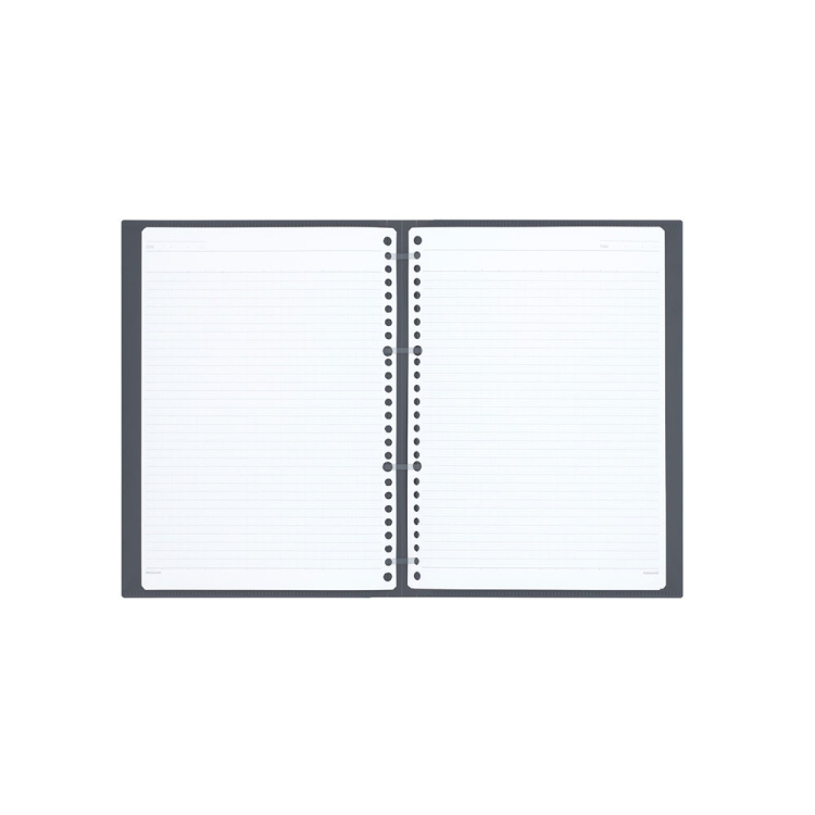 ナカバヤシ フラリーフ/ロジカル・フラットバインダーノート/B5/スモーキーブラック FLL-B501B-D