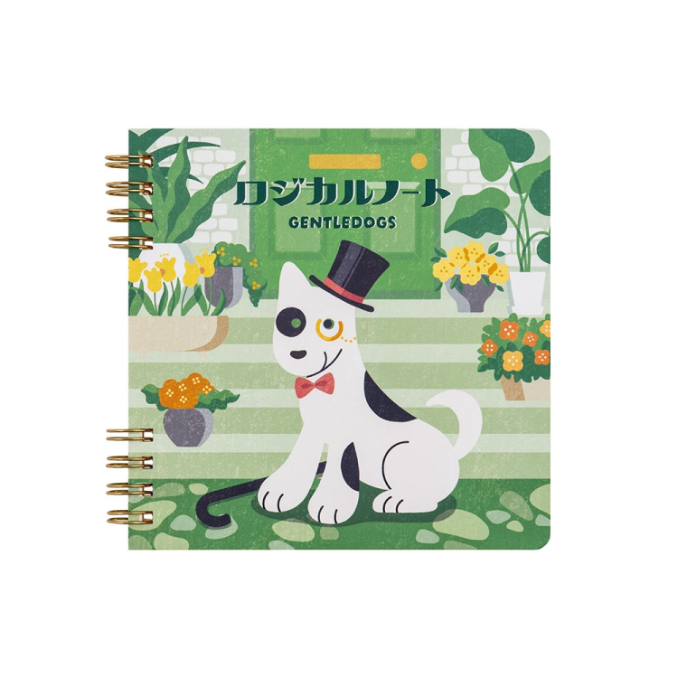 ナカバヤシ ロジカルWリング B6 方眼 GentleDogs 1 NW-B611SQ-1