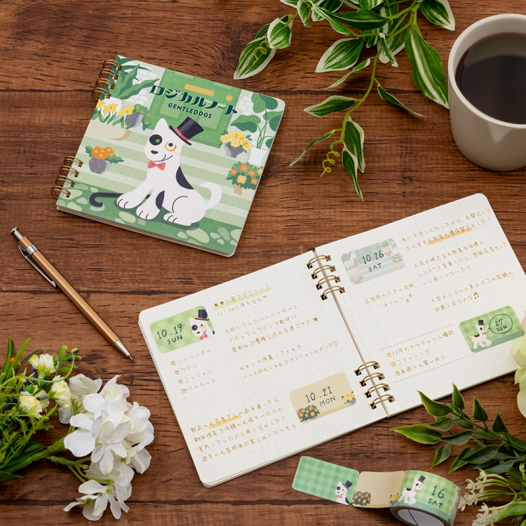 ナカバヤシ ロジカルWリング B6 方眼 GentleDogs 1 NW-B611SQ-1