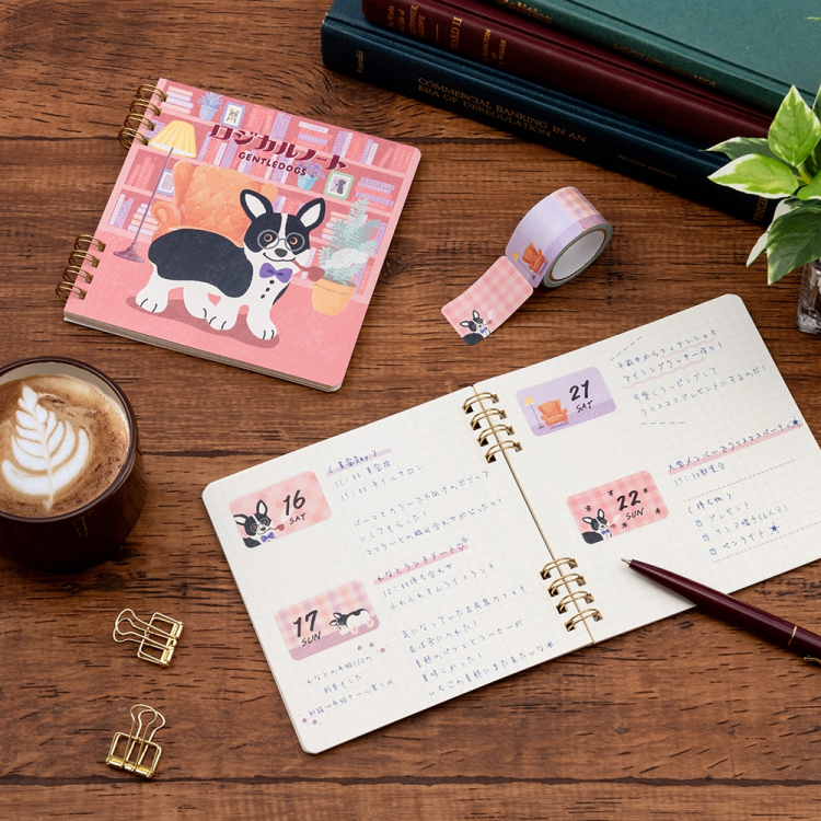 ナカバヤシ ロジカルWリング B6 方眼 GentleDogs 3 NW-B611SQ-3