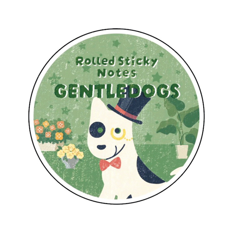 ナカバヤシ ロール付箋 24ミリ幅 75枚/ブルテリア RFST24-G1