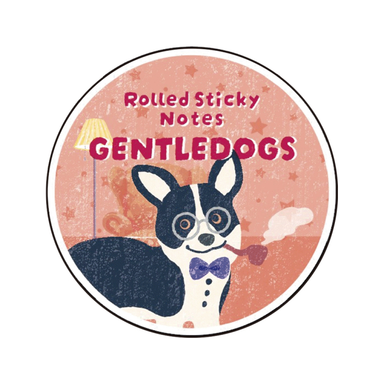 ナカバヤシ ロール付箋 24ミリ幅 75枚/コーギー RFST24-G3