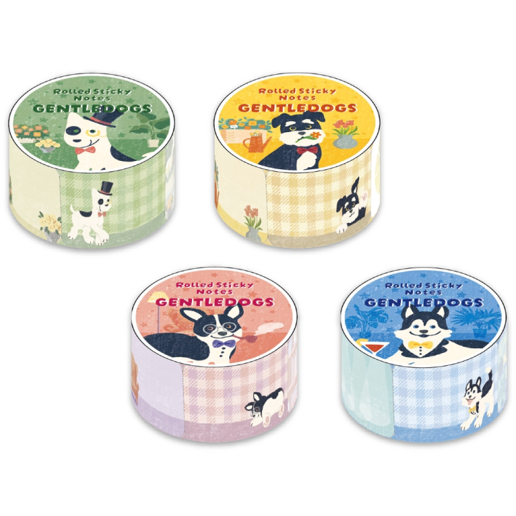 ナカバヤシ ロール付箋 24ミリ幅 75枚/コーギー RFST24-G3