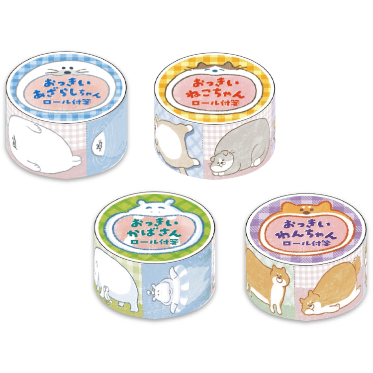 ナカバヤシ ロール付箋 24ミリ幅 75枚/あざらしちゃん RFST24-A1