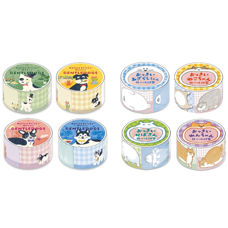 ナカバヤシ ロール付箋 24ミリ幅 75枚/かばさん RFST24-A3