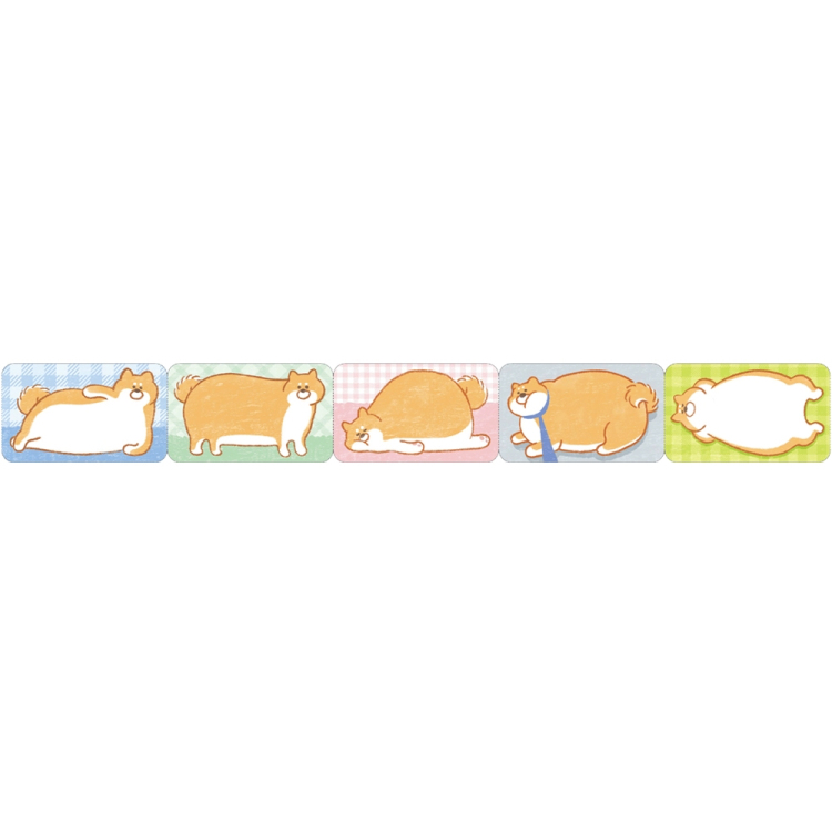 ナカバヤシ ロール付箋 24ミリ幅 75枚/わんちゃん RFST24-A4