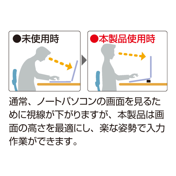 ナカバヤシ 置くだけノートPCスタンド/黒 NS-06BK (tm)