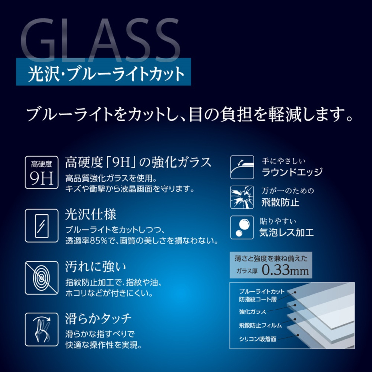 ナカバヤシ iPadAir11ガラス/光沢BLC TBF-IPA241GKBC (tm)