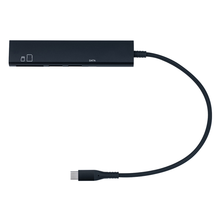 ナカバヤシ USB3G1Type-C3Pアルミコンボハブ/ブラック COM-C3SD143BK (tm)