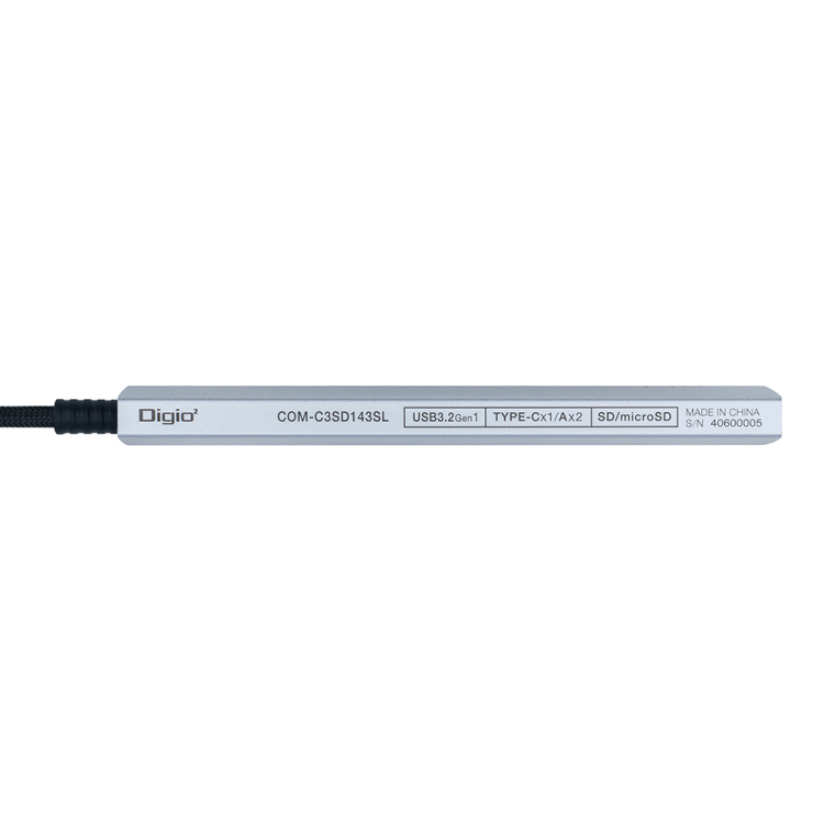 ナカバヤシ USB3G1Type-C3Pアルミコンボハブ/シルバー COM-C3SD143SL (tm)