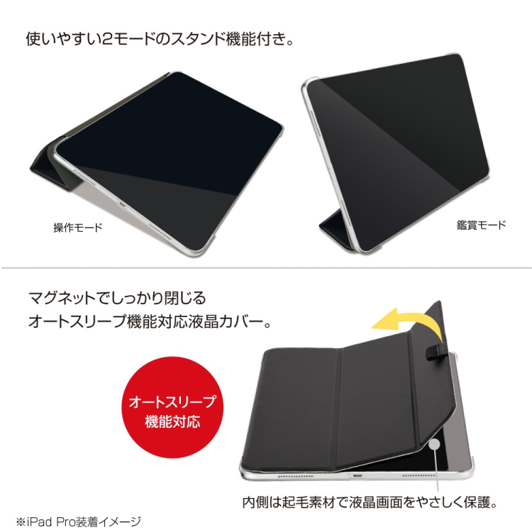 ナカバヤシ iPadPro11用軽量ハードケースカバー/ブラック TBC-IPP24100BK (tm)