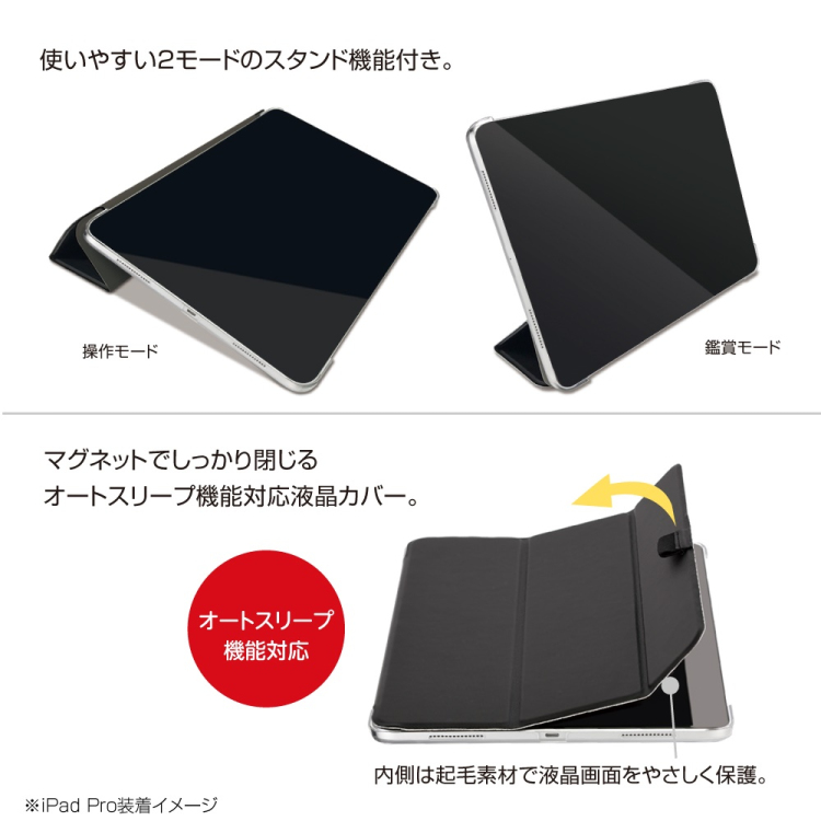ナカバヤシ iPadPro13用軽量ハードケースカバー/ブラック TBC-IPP24300BK (tm)