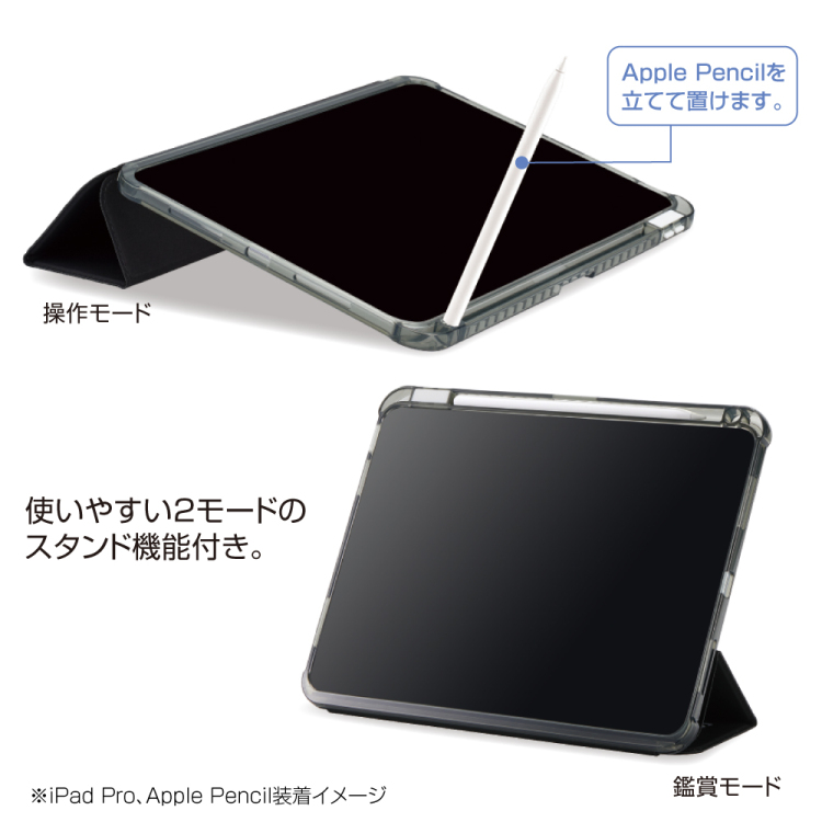 ナカバヤシ iPadPro11用衝撃吸収ケース/ブラック TBC-IPP24102BK (tm)