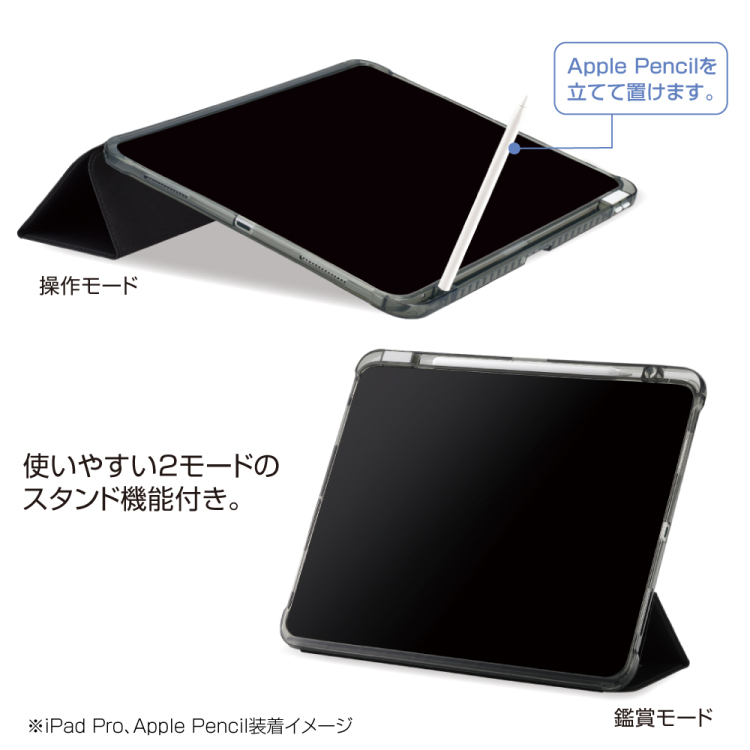 ナカバヤシ iPadPro13用衝撃吸収ケース/ブラック TBC-IPP24302BK (tm)