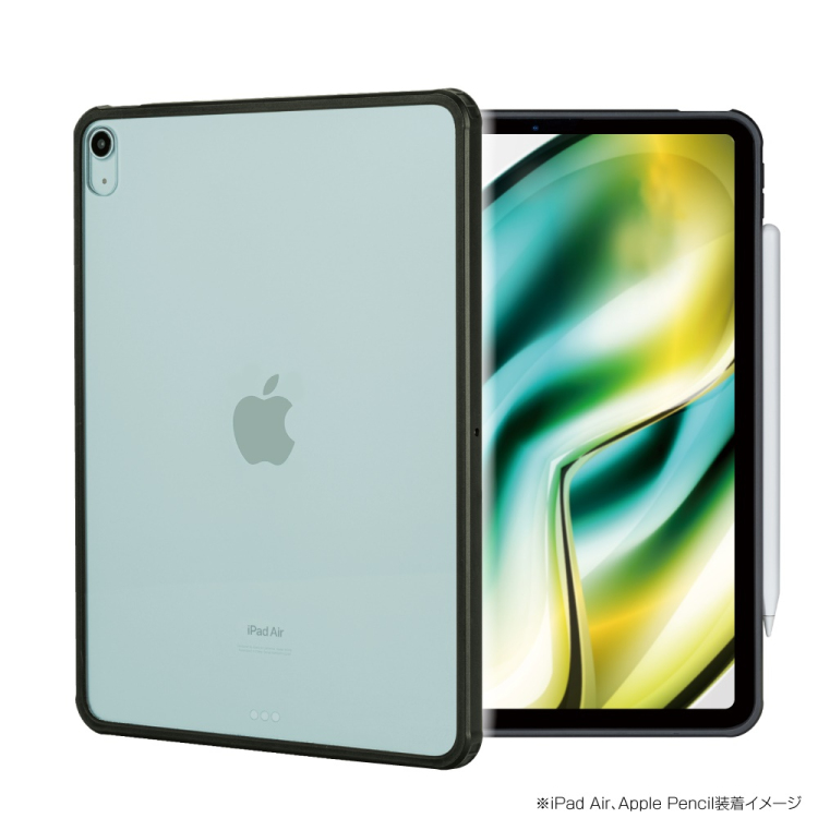 ナカバヤシ iPadAir11用衝撃吸収背面ケース/ブラック TBC-IPA24103BK (tm)