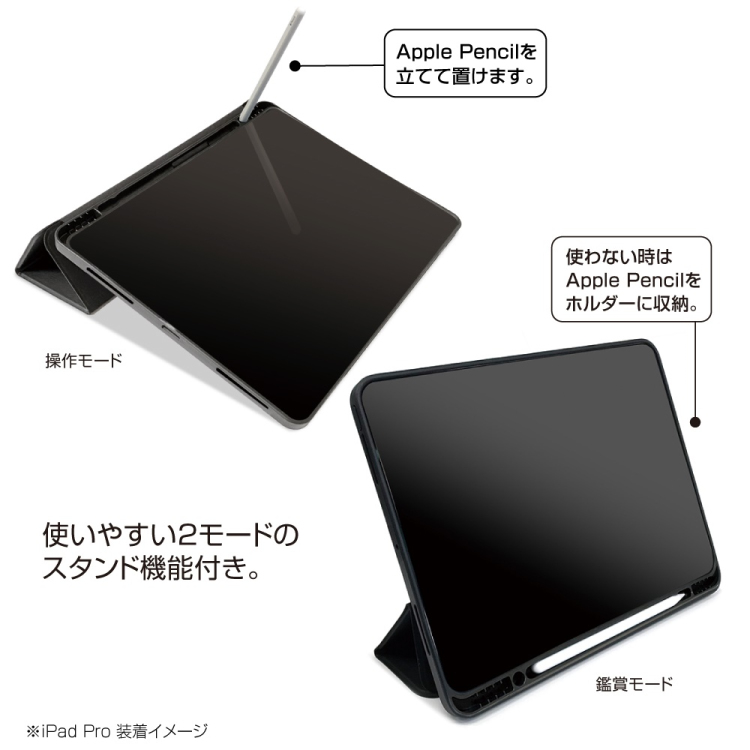 ナカバヤシ iPadPro13用ハニカム衝撃吸収ケース/ブラック TBC-IPP24304BK (tm)