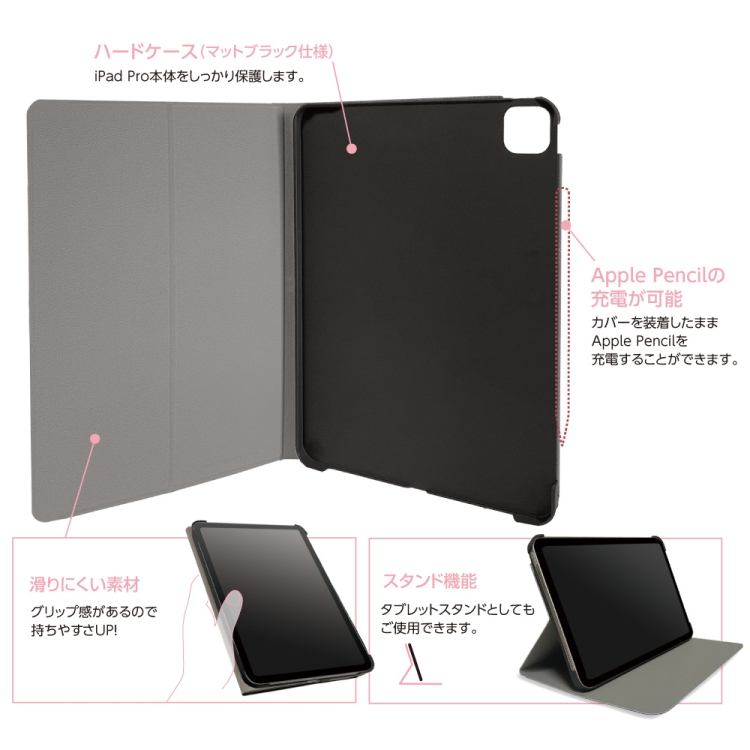 ナカバヤシ iPadPro13用ハードケースカバー/ブラック TBC-IPP24307BK (tm)