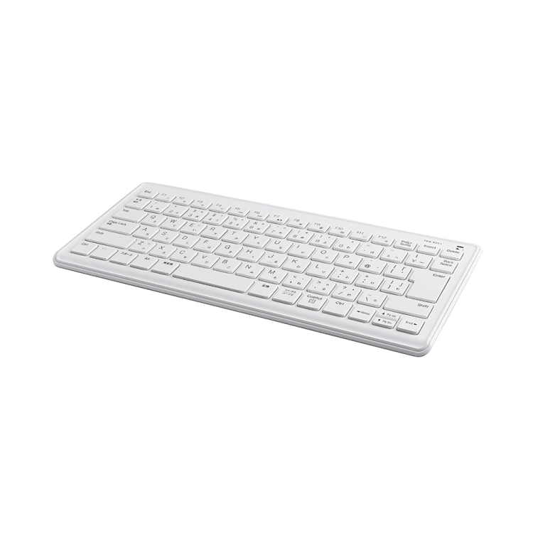 ナカバヤシ 無線静音ミニキーボード(テンキーなし)/ホワイト FKB-R251W (tm)