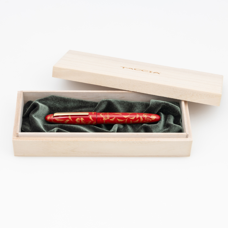 ナカバヤシ TACCIA 宝相華 沈金漆万年筆 丹麗-EF THO-18F-TR-EF