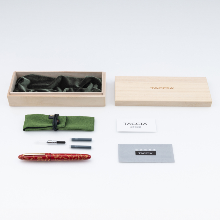 ナカバヤシ TACCIA 宝相華 沈金漆万年筆 丹麗-MF THO-18F-TR-MF