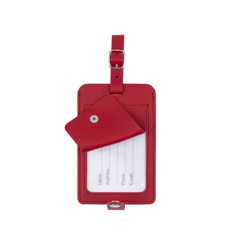ナカバヤシ ミニフォトを入れられるネームタグ/レッド MBZ-RT01RD