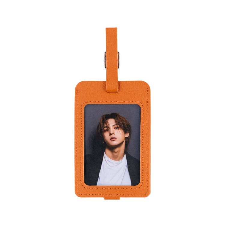 ナカバヤシ ミニフォトを入れられるネームタグ/オレンジ MBZ-RT01OG