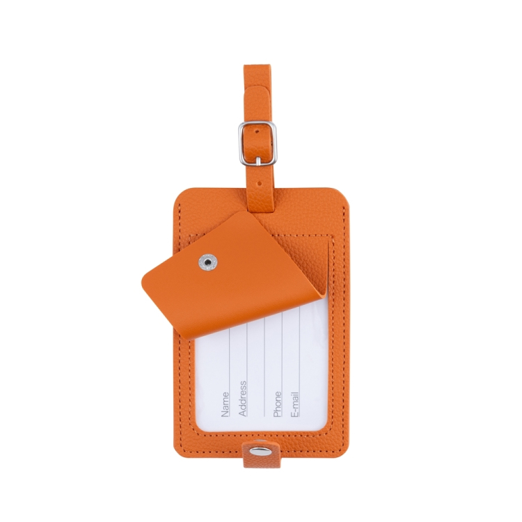 ナカバヤシ ミニフォトを入れられるネームタグ/オレンジ MBZ-RT01OG