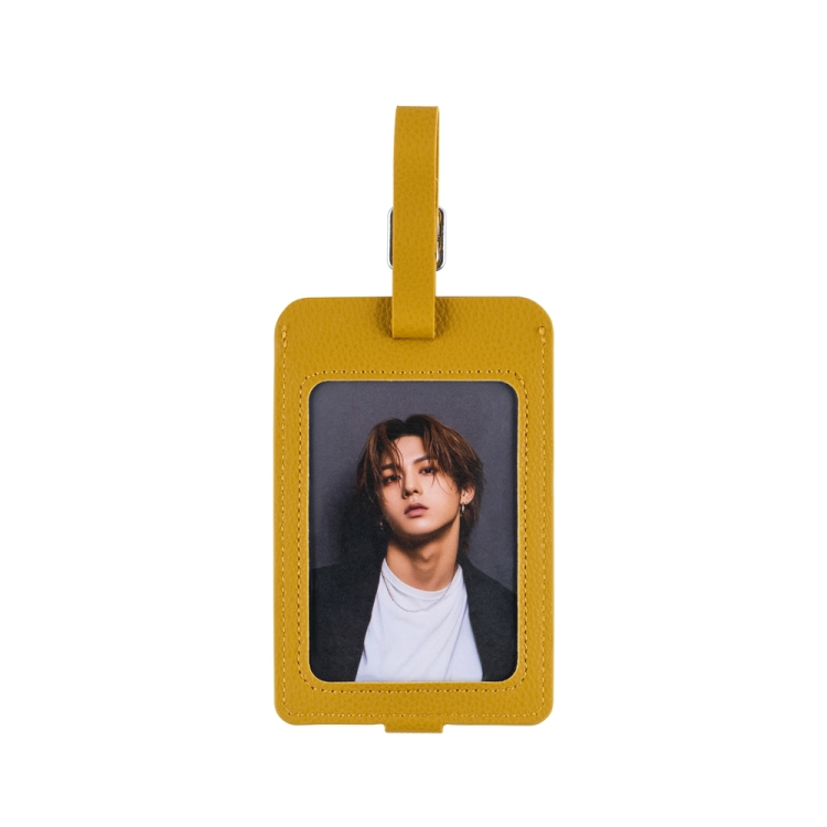 ナカバヤシ ミニフォトを入れられるネームタグ/イエロー MBZ-RT01YL