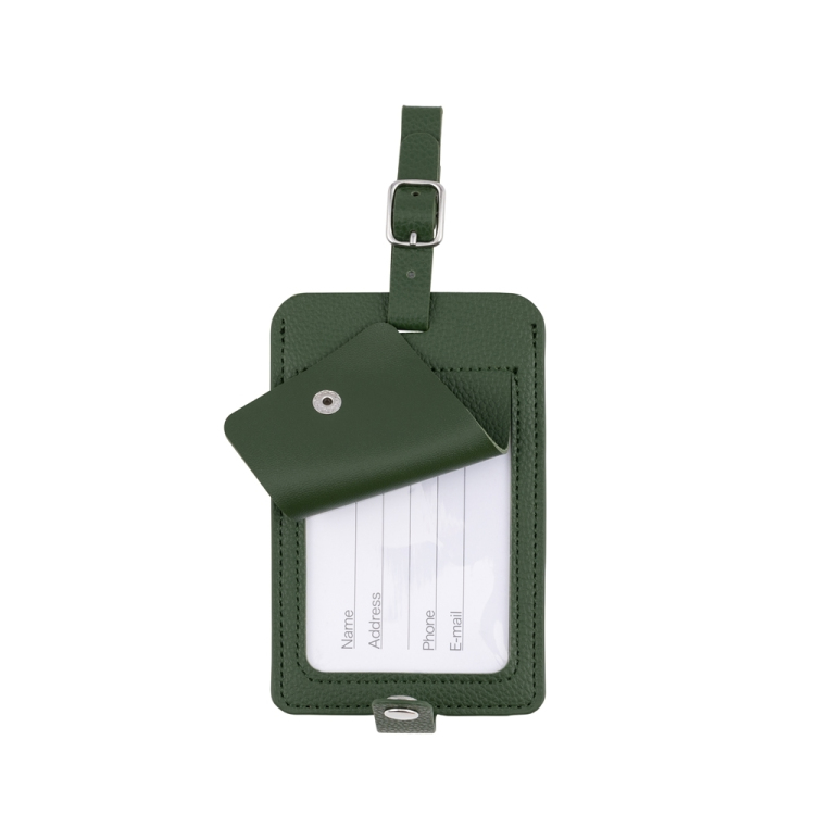 ナカバヤシ ミニフォトを入れられるネームタグ/グリーン MBZ-RT01GN