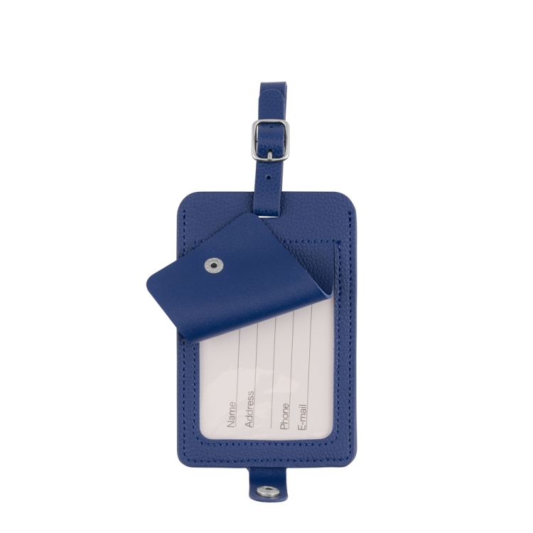 ナカバヤシ ミニフォトを入れられるネームタグ/ブルー MBZ-RT01BL