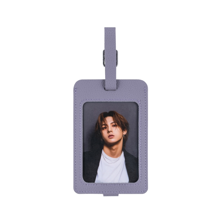 ナカバヤシ ミニフォトを入れられるネームタグ/パープル MBZ-RT01PP