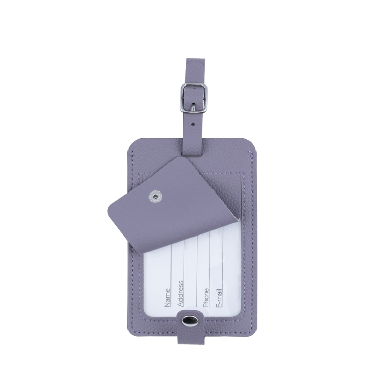 ナカバヤシ ミニフォトを入れられるネームタグ/パープル MBZ-RT01PP