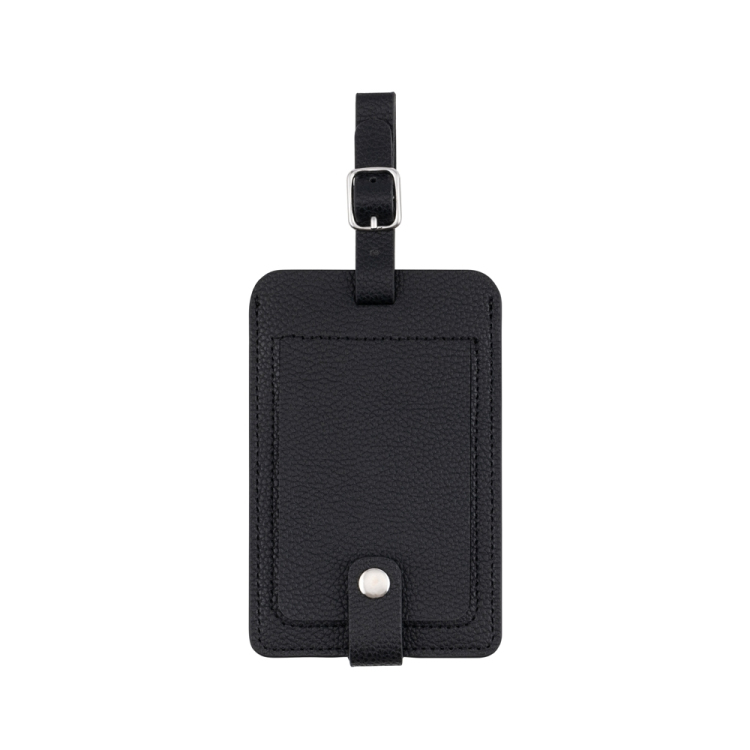 ナカバヤシ ミニフォトを入れられるネームタグ/ブラック MBZ-RT01BK