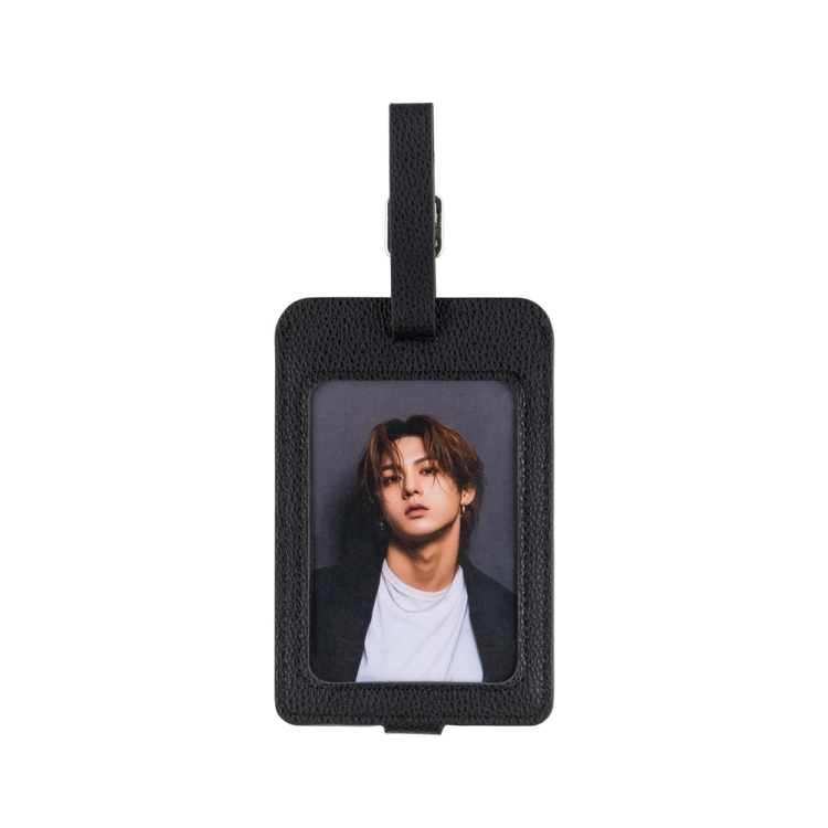 ナカバヤシ ミニフォトを入れられるネームタグ/ブラック MBZ-RT01BK