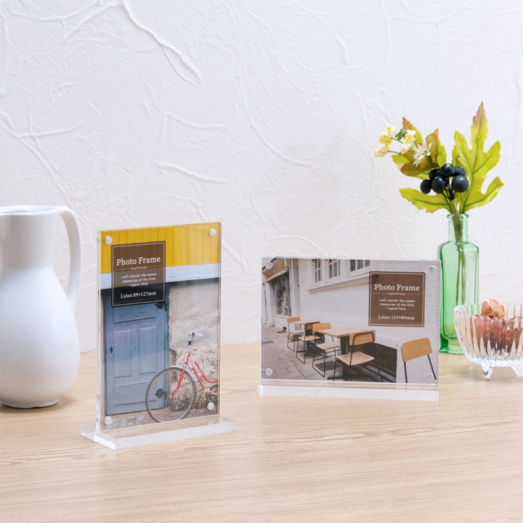 ナカバヤシ アクリルマグネットスタンドフォトフレーム/Lタテ F-AC-104-L