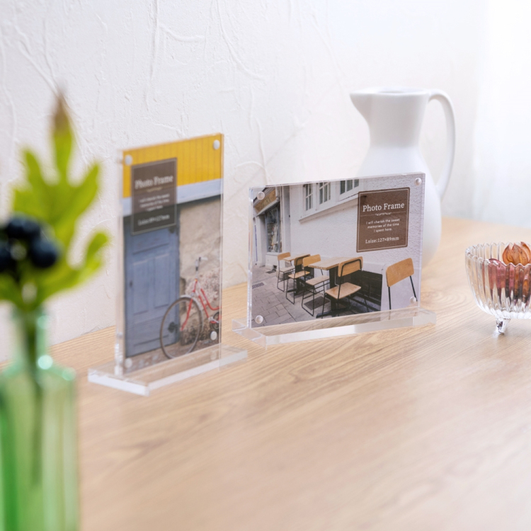 ナカバヤシ アクリルマグネットスタンドフォトフレーム/Lタテ F-AC-104-L