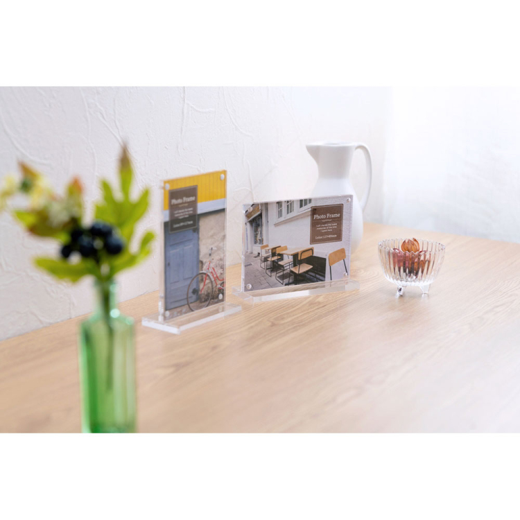 ナカバヤシ アクリルマグネットスタンドフォトフレーム/Lタテ F-AC-104-L