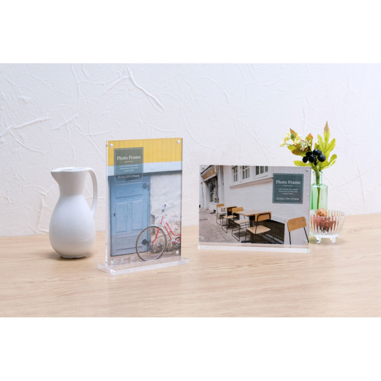 ナカバヤシ アクリルマグネットスタンドフォトフレーム/2Lタテ F-AC-108-2L