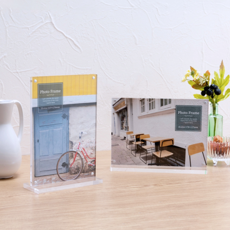 ナカバヤシ アクリルマグネットスタンドフォトフレーム/2Lヨコ F-AC-109-2L