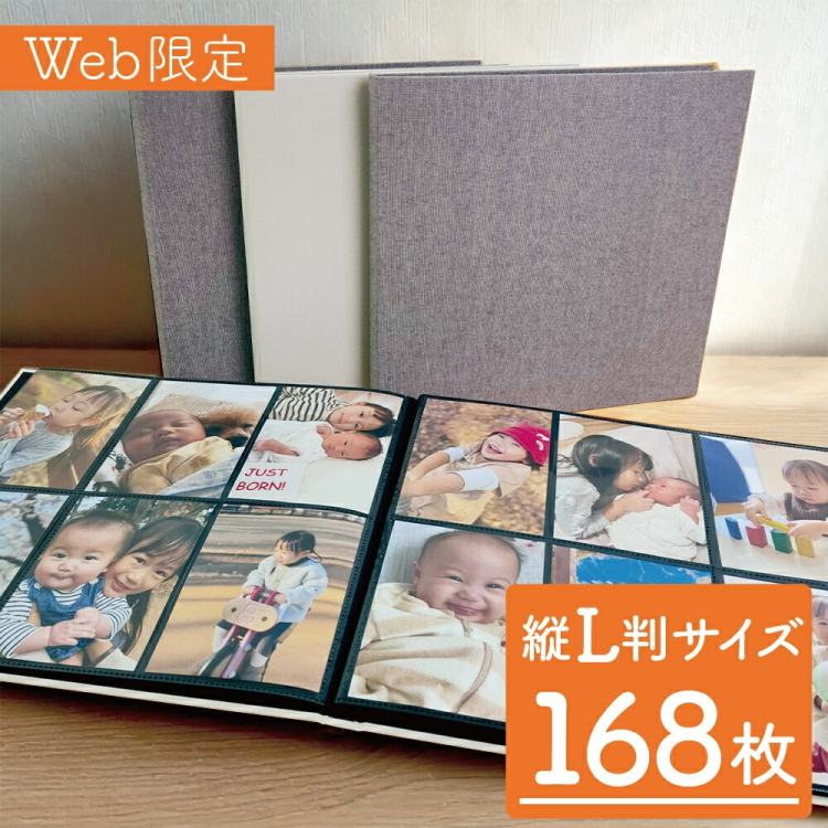 【WEB限定品】ナカバヤシ スリムポケットアルバム 縦写真収納 6面ポケットアルバム SPA-6TL-168-BR ブラウン