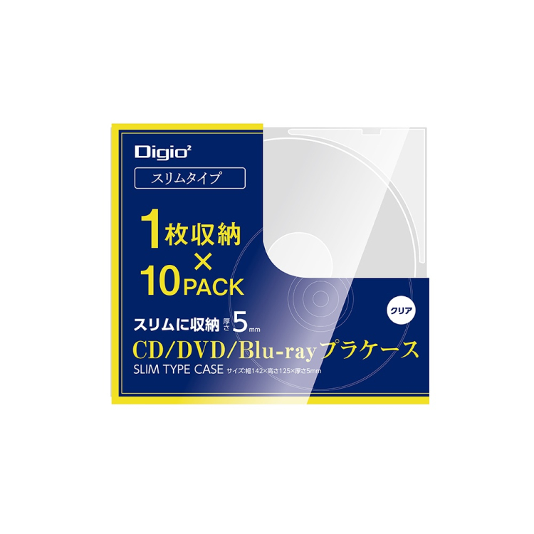 ナカバヤシ CD/DVDプラケーススリムタイプ 10パック CD-093-10 (tm)