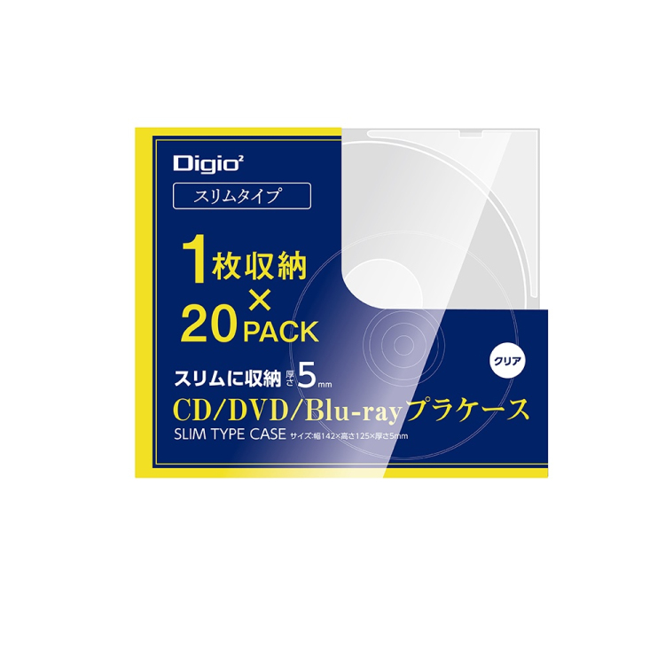 ナカバヤシ CD/DVDプラケーススリムタイプ 20パック CD-093-20 (tm)