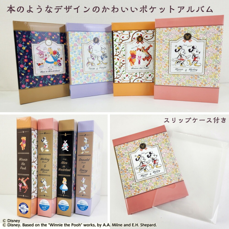 ナカバヤシ ディズニーキャラクター 1PLポケットアルバム L判3段/180枚収納 アリス 1PL-1503-4