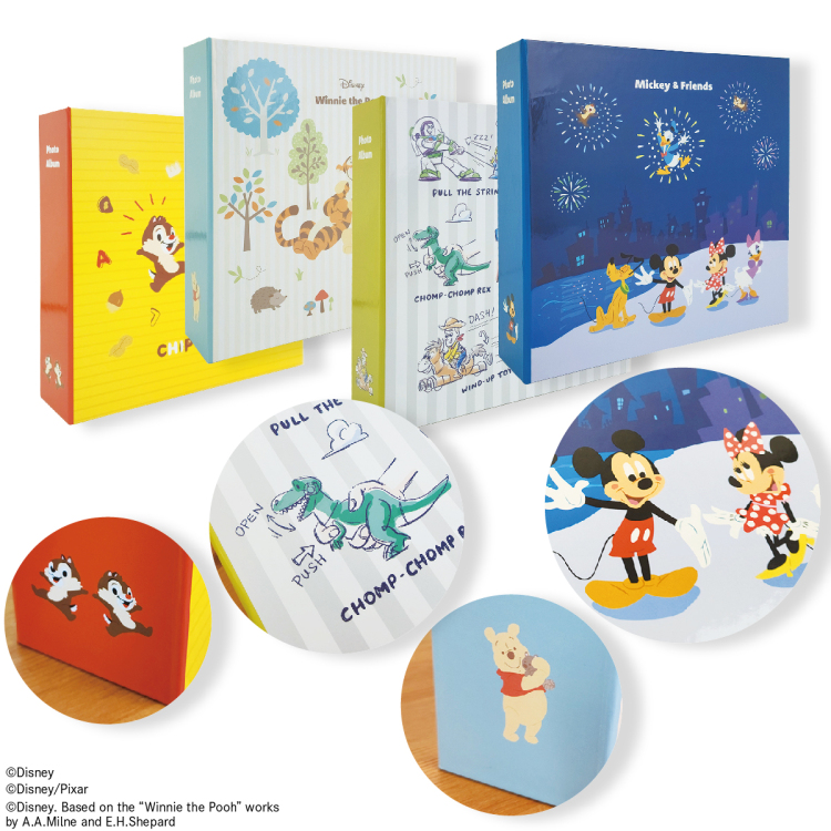 【WEB限定】Disney ディズニーキャラクター L判 720枚収納 アルバム 高透明 6面ポケット 2列3段 IT-DY6L-720-02 くまのプーさん